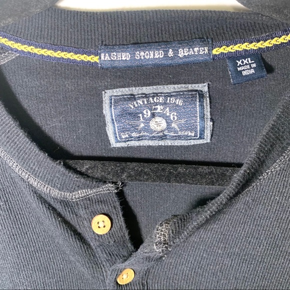 Washed stoned and beaten shirt Men’s size XXL - Picture 3 of 5